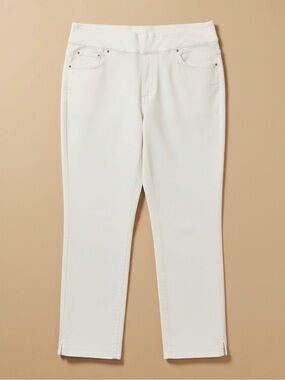 NEW Ruby Rd. Slimming Contour Waistband Ankle Pant in White Women’s Size 20W
